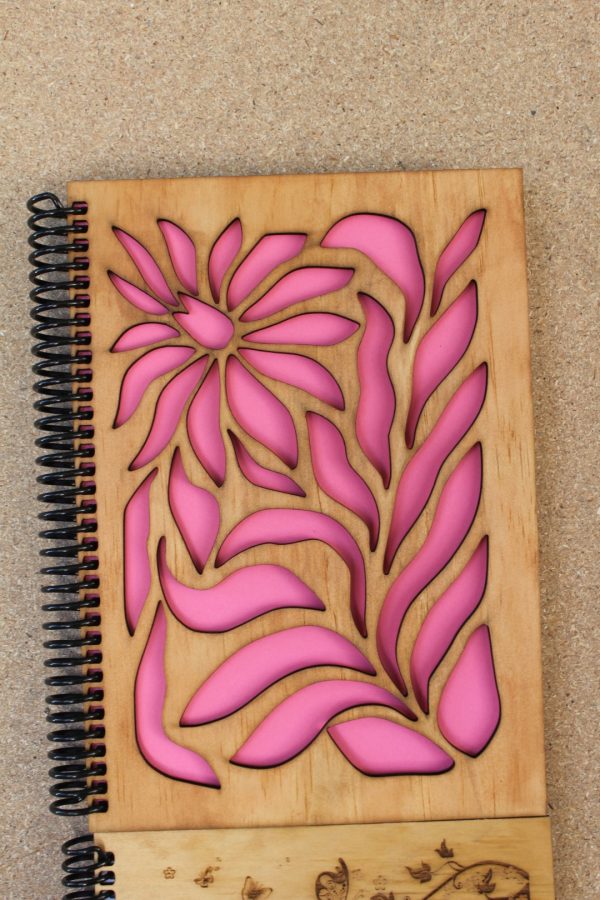 Handcrafted Wooden Notebook – Assorted Designs - Image 10