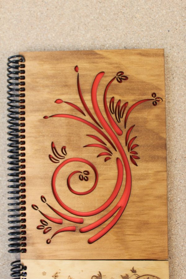Handcrafted Wooden Notebook – Assorted Designs - Image 9