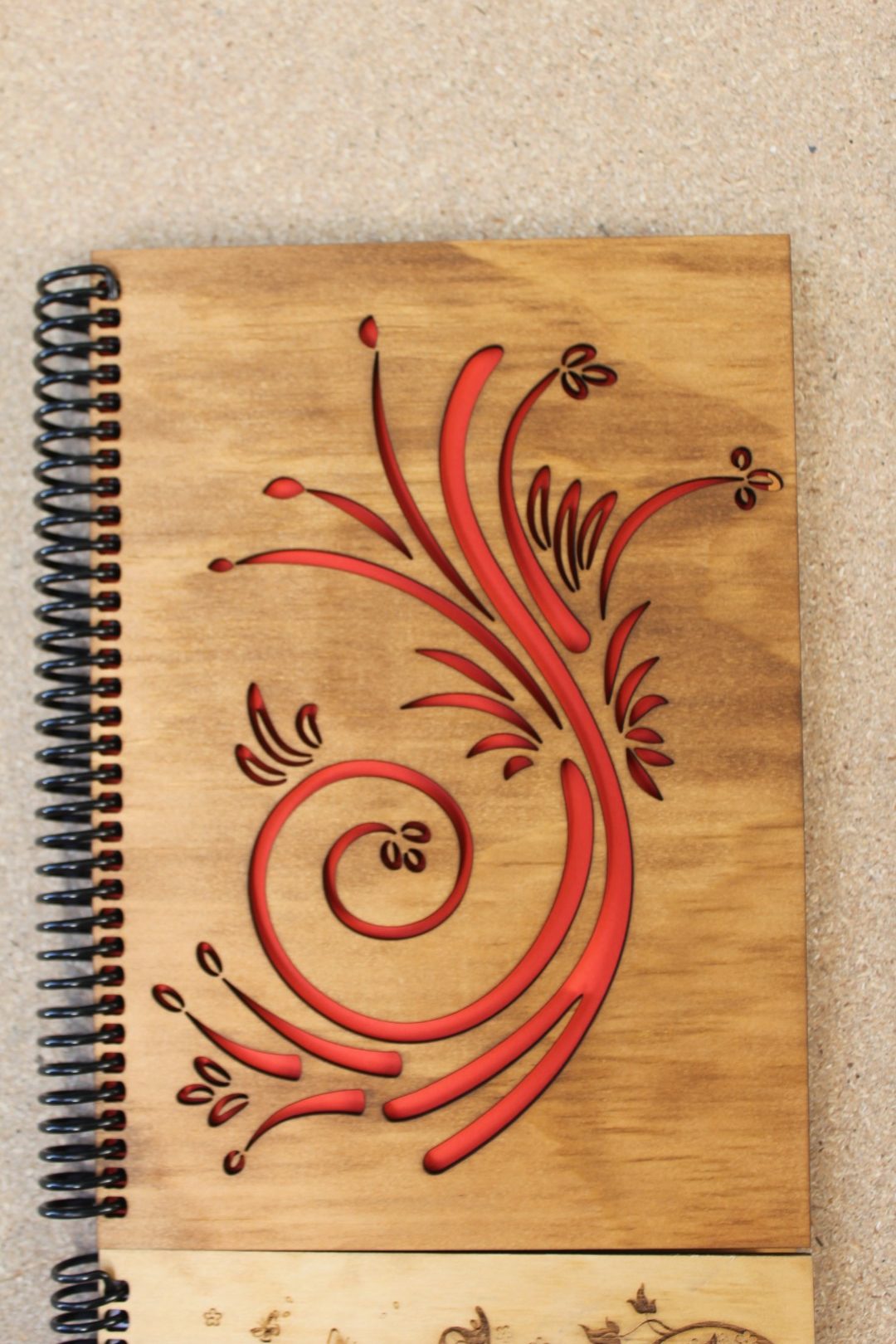 Handcrafted Wooden Notebook – Assorted Designs - Image 9
