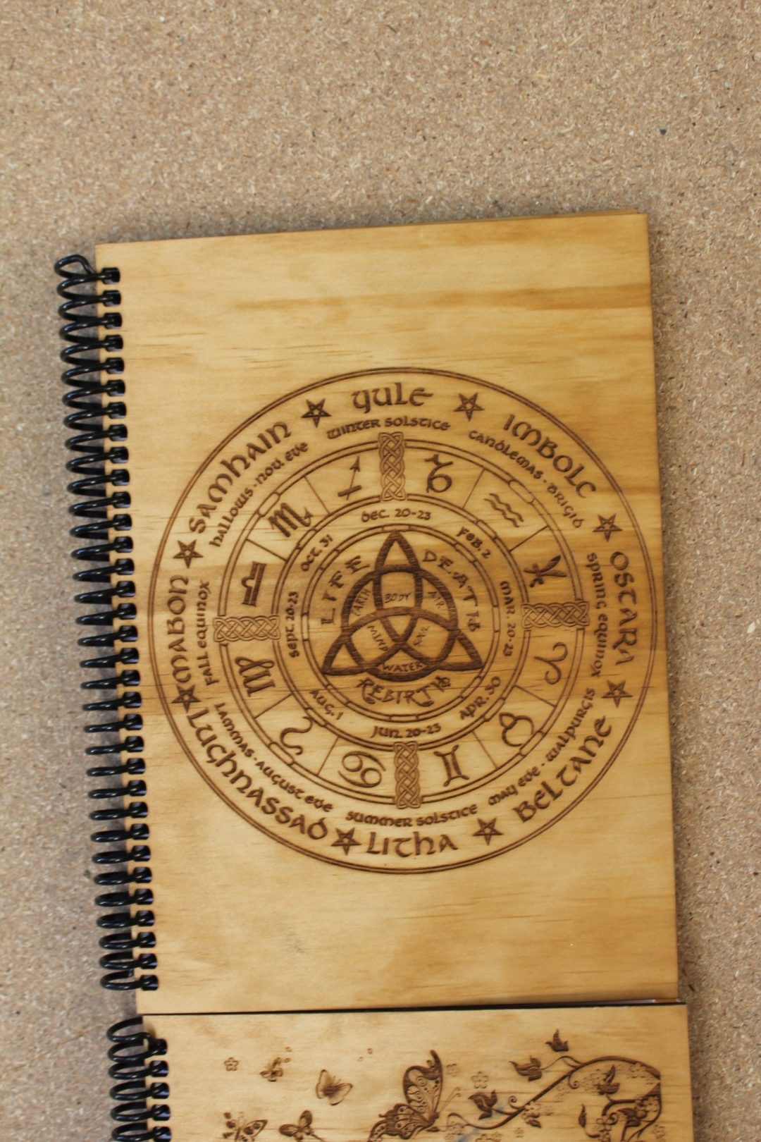 Handcrafted Wooden Notebook – Assorted Designs - Image 7