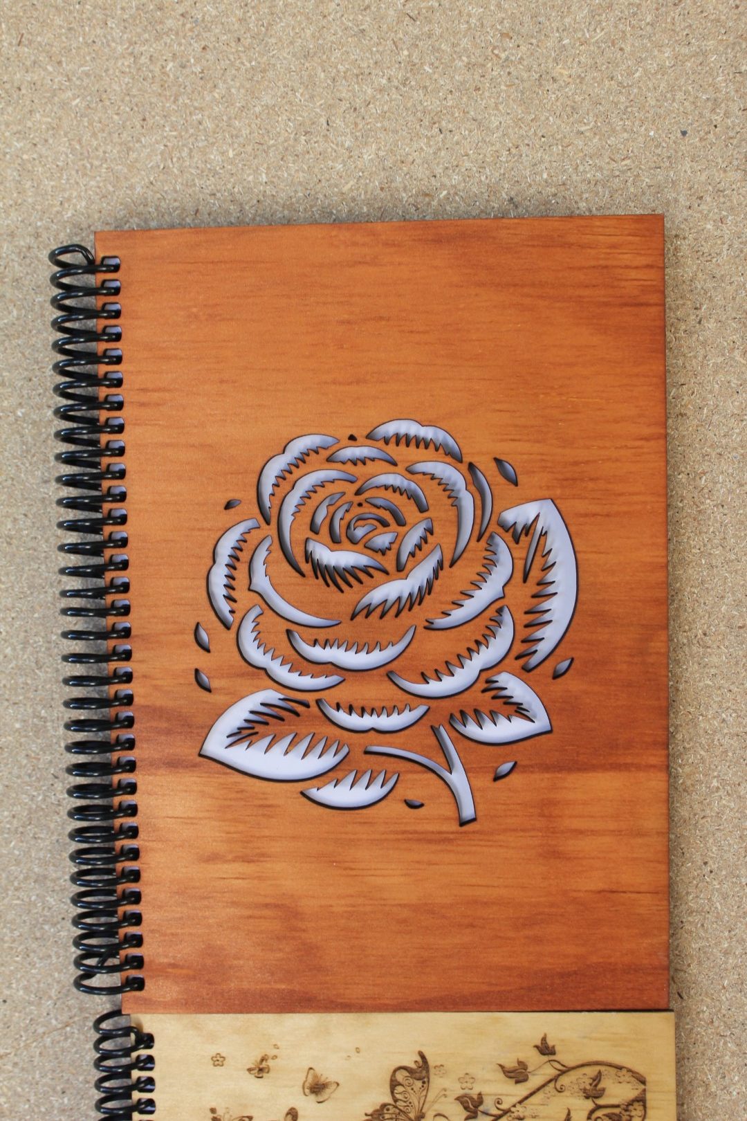 Handcrafted Wooden Notebook – Assorted Designs - Image 5
