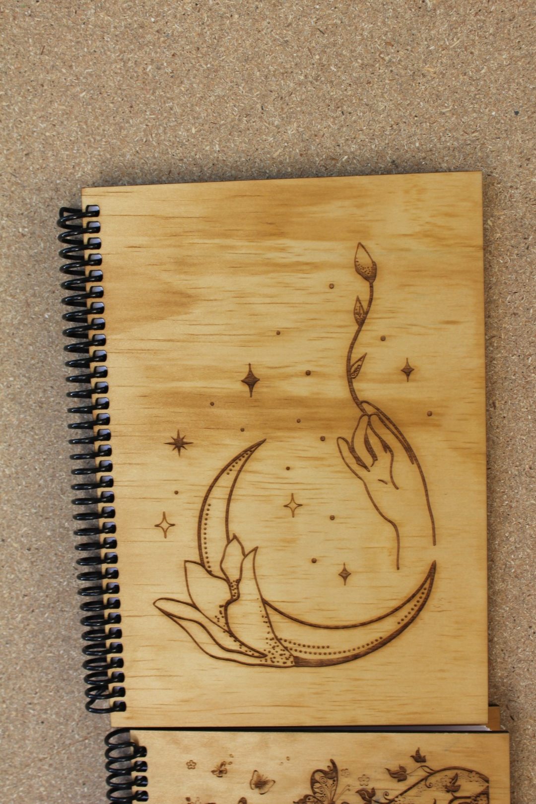 Handcrafted Wooden Notebook – Assorted Designs - Image 4