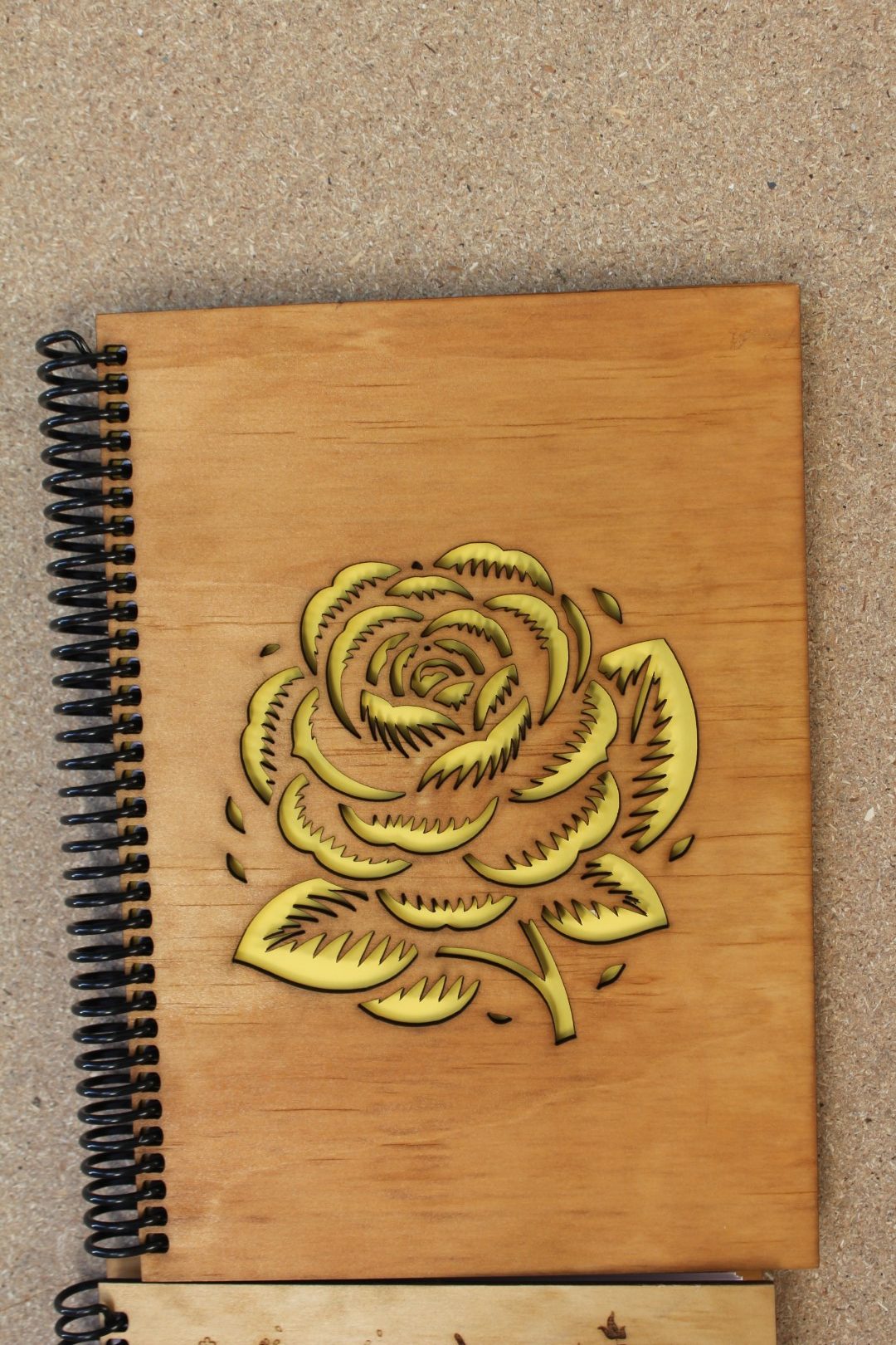Handcrafted Wooden Notebook – Assorted Designs - Image 3