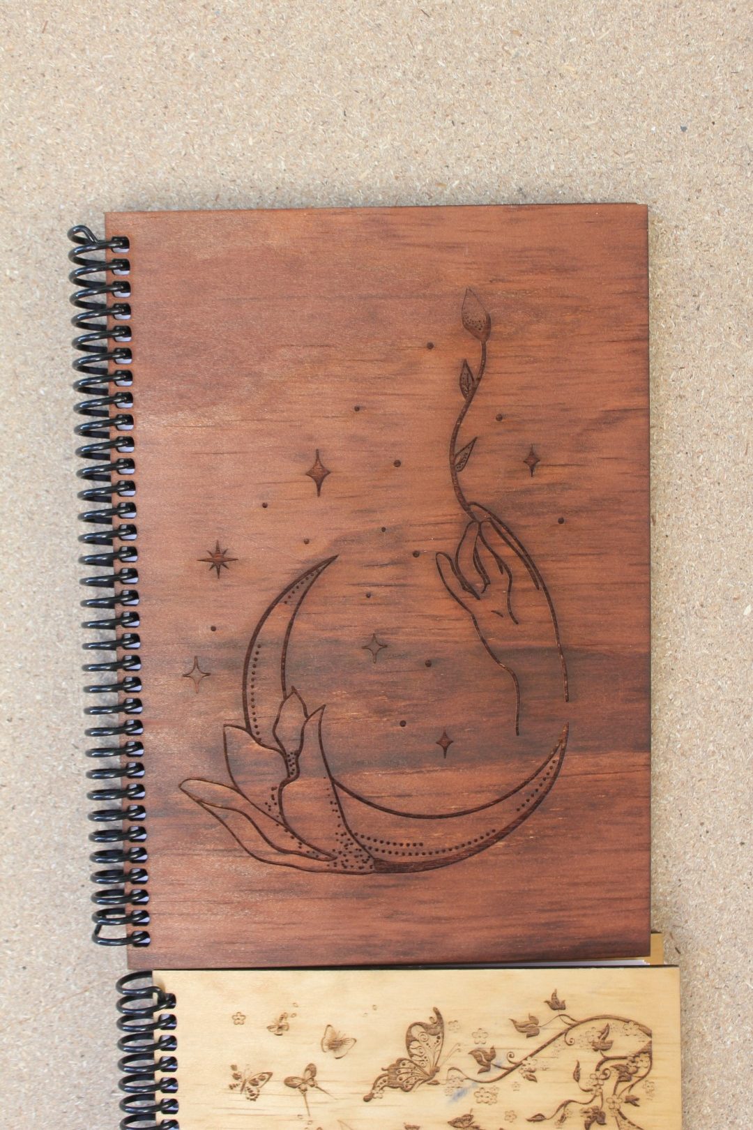 Handcrafted Wooden Notebook – Assorted Designs - Image 16