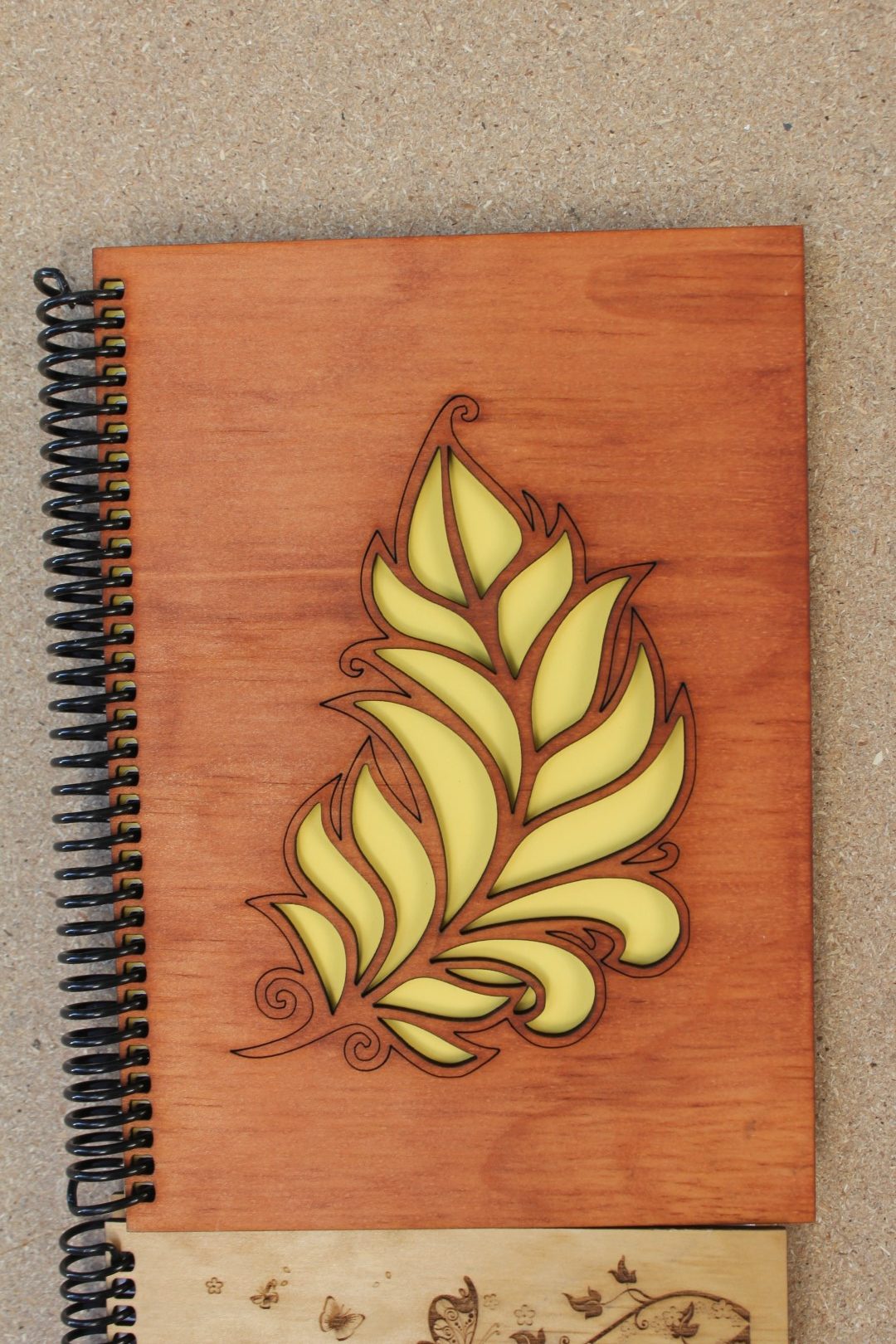 Handcrafted Wooden Notebook – Assorted Designs - Image 14