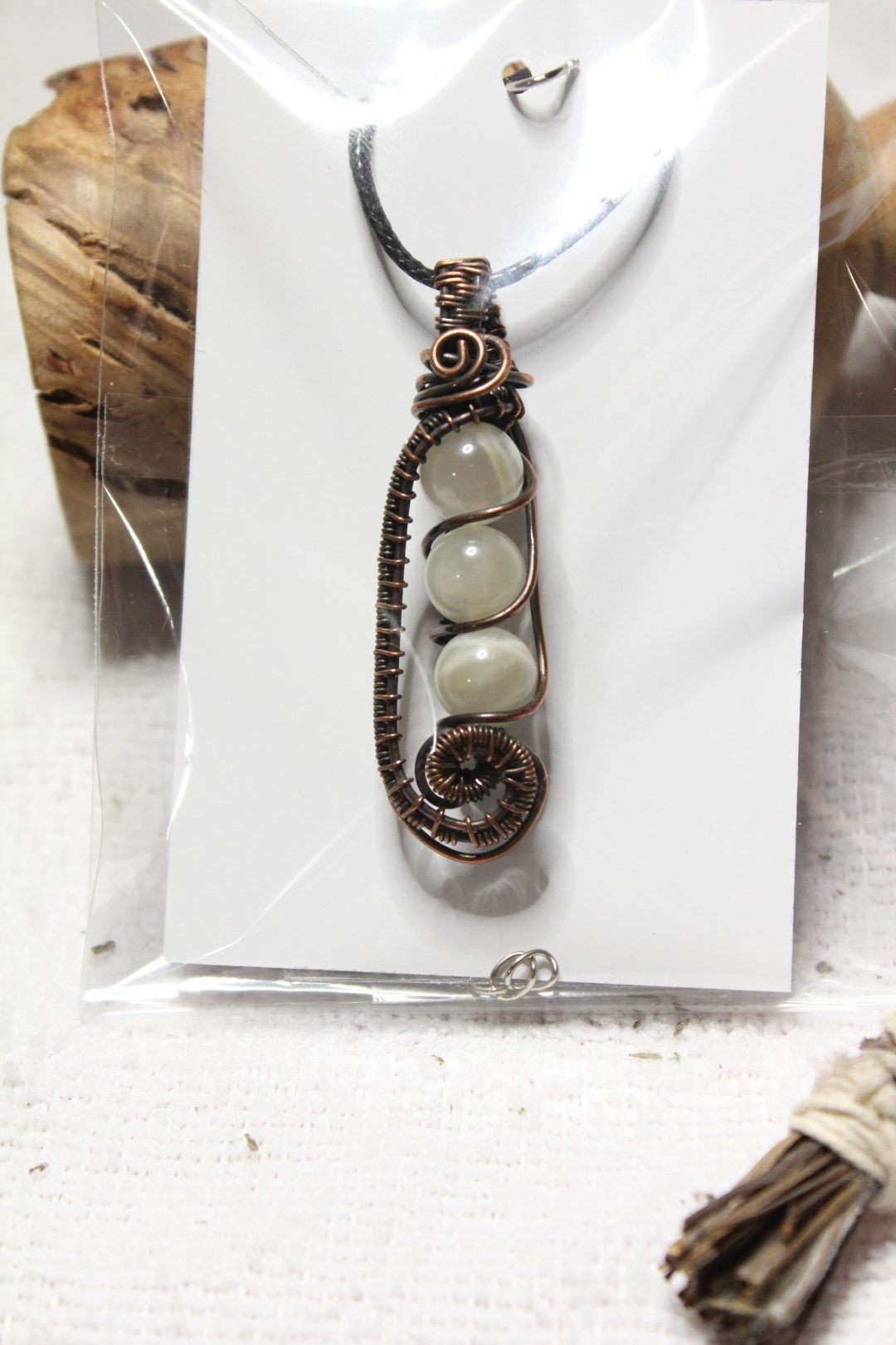 Peas in a pod Handcrafted Copper Wire Wrapped Pendants