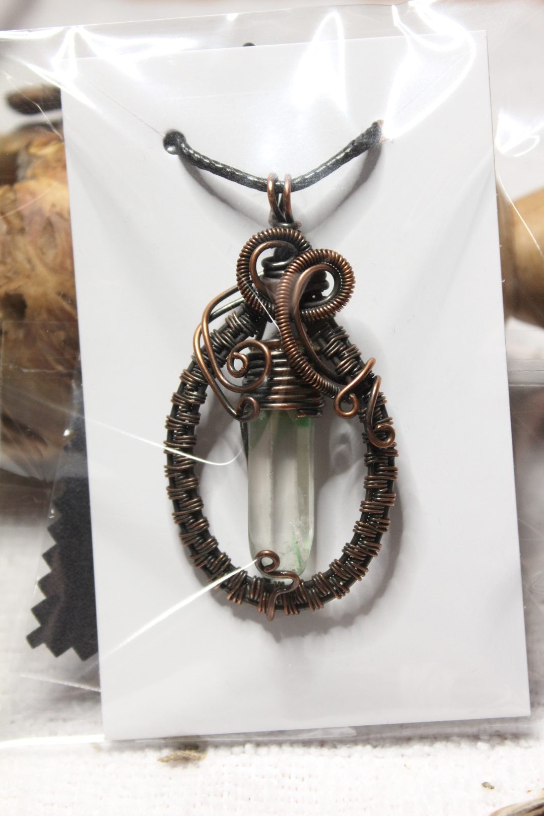 Clear mystic Handcrafted Copper Wire Wrapped Pendants